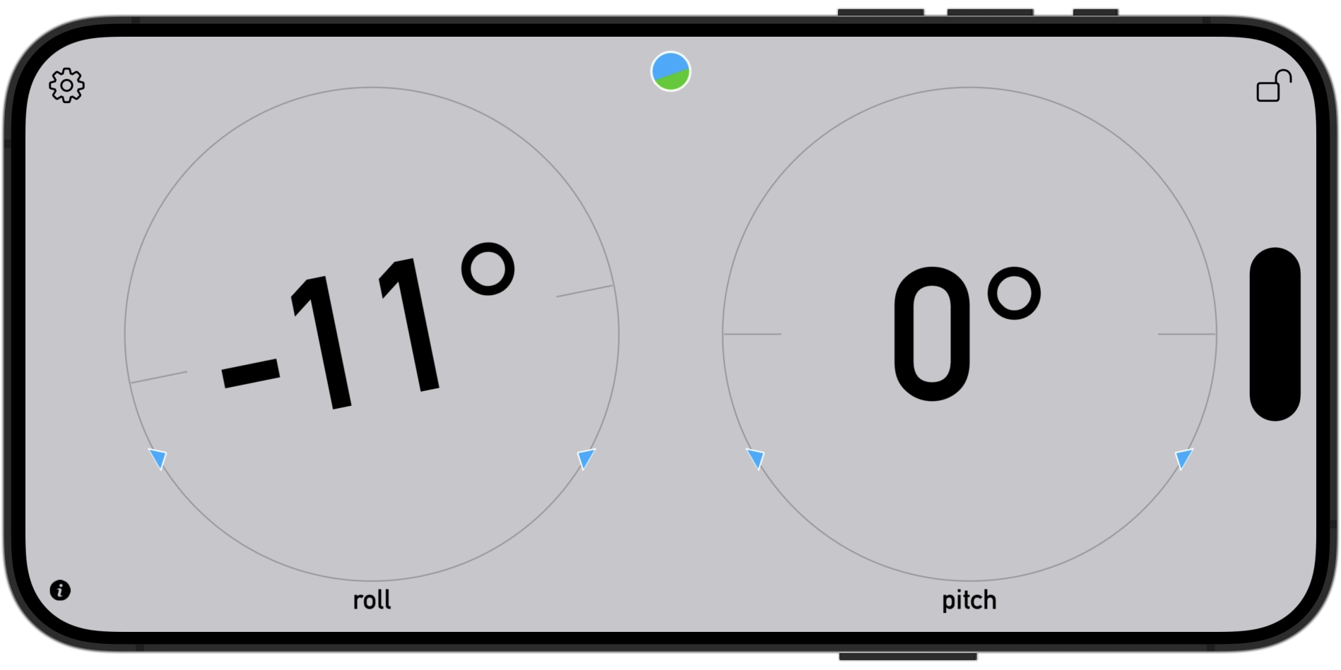 Inclinometer App for iPhone and iPad Customisable Inclinometer App for iPhone and iPad.
Choose between degrees and images
